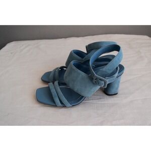 Vionic Yasmin Garnet Heel Arch Support Suede Sandal 6 Baby Blue Womens